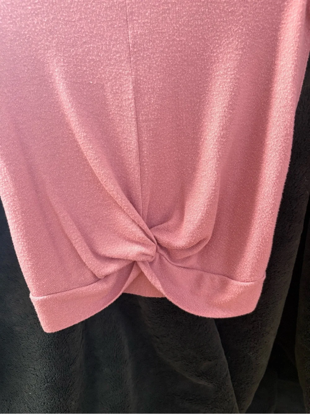 Girls Pink Knit Long Sleeve Shirt with knotted front by  OshKosh Size 5/5A